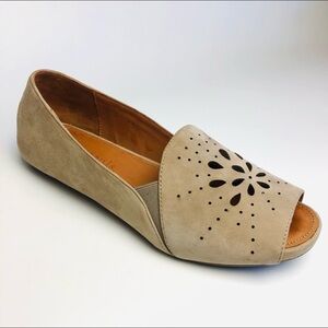 Gentle Souls Bayville Suede Peep Toe Flats